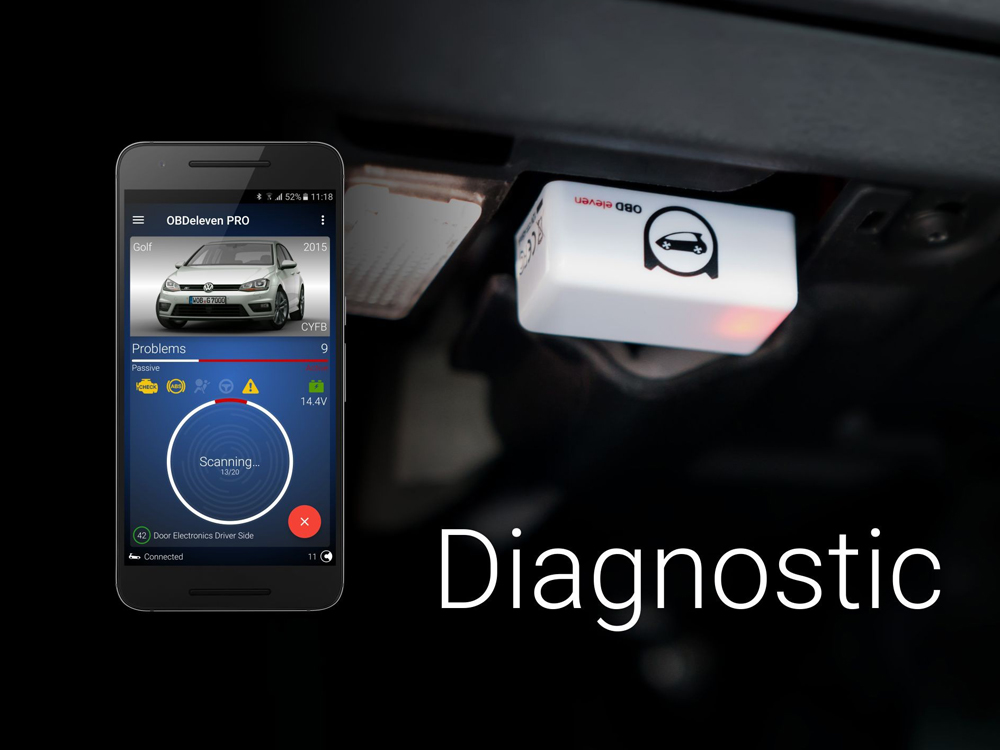  Diagnostic pro OBDeleven pour véhicules VAG : Audi, VW, Seat,  Skoda avec code Pro d'activation