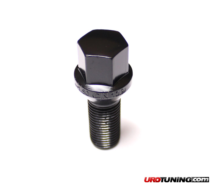 thumbnail interactive-video image 1 of 10x Syun 50mm Cone Taper Seat Wheel Lug Bolts – 14x1.25, 17mm Hex, Black 1 of 2